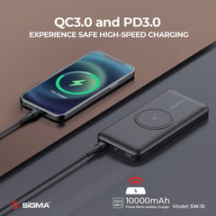 Best Fast Wireless Power Bank 10000mAh SW-15