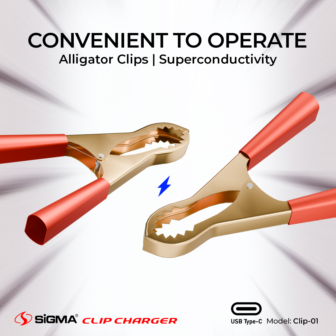 Clip Charger with 2DC Clamps Clip-1 Type-C