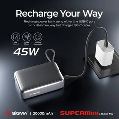 Sigma M5 20000mAh 45W PD Power Bank