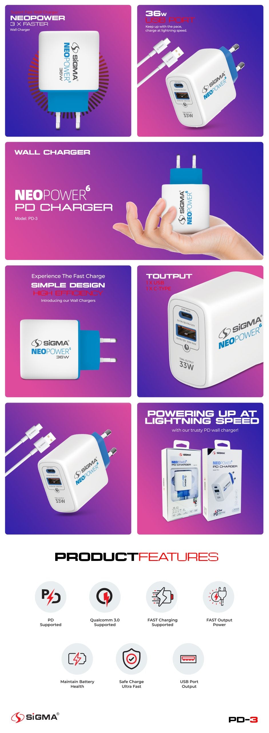 Sigma Neo Power Charger PD3
