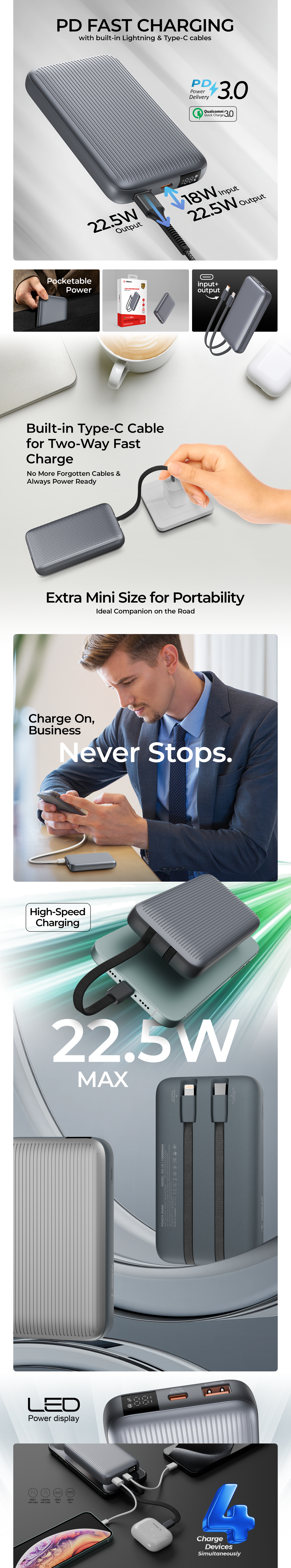 SIGMA PD-10 10,000 mAh 4 IN 1 Power Bank