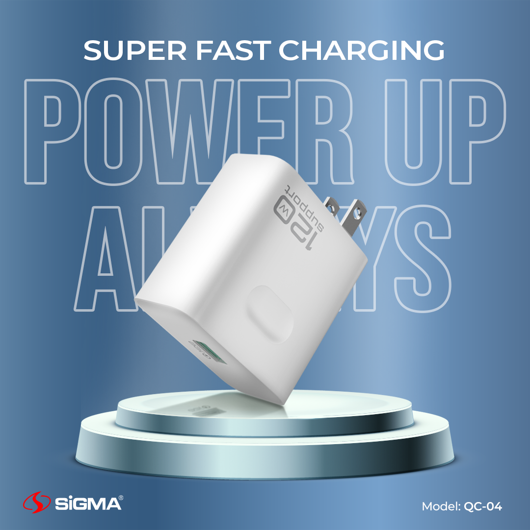 Sigma Neo Power 120W QC Charger | QC 4.0 Fast Charging Adapter