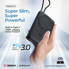 Sigma Wireless Power Bank 10000mAh SW-17 MagSafe Pro