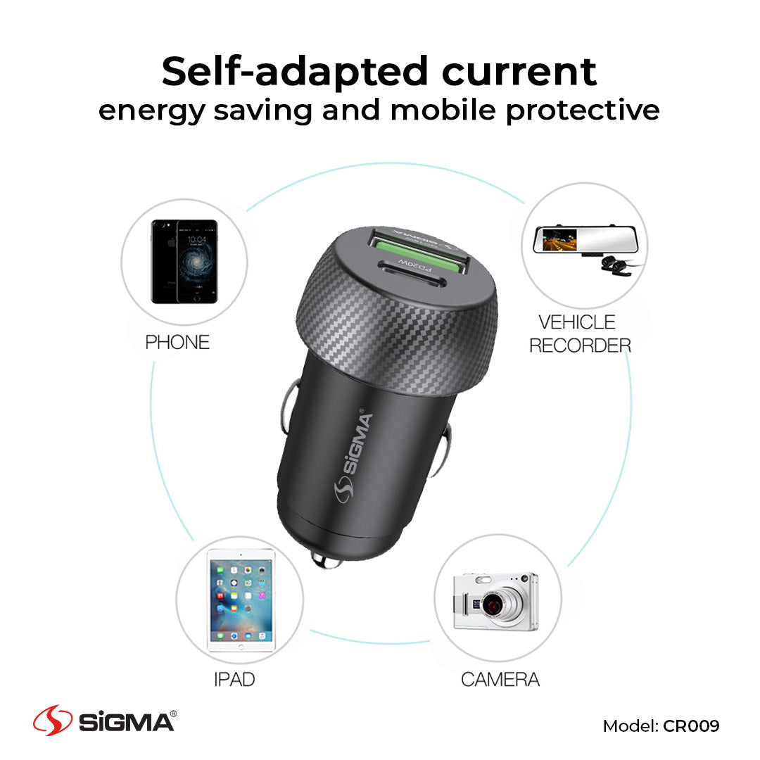 Sigma Car Fast Adapter PD 20w CR009