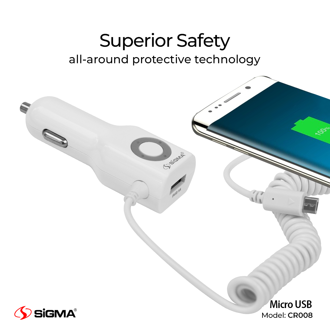Sigma Diamond Micro USB Car Charger CR008