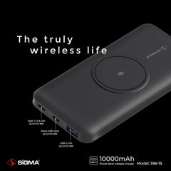 Sigma Wireless & Fast Charging for iPhone & Android Power Bank