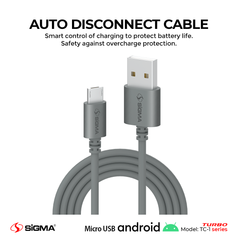 Turbo Micro Cable 2.4A Auto Disconnect - TC-1