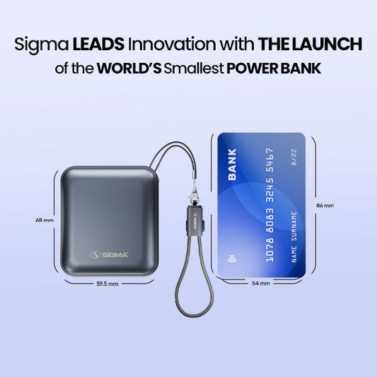 Sigma Leads Innovation with the Launch of the World’s Smallest Power Bank