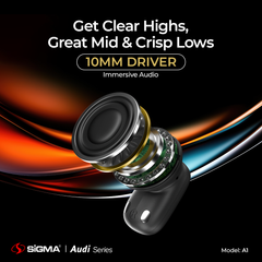 Sigma A-1 Wireless Earbuds with ANC+ENC, Transparency, Gaming & Music Modes – Best Noise Cancelling Earbuds in Pakistan