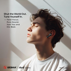 Sigma Audi A-2 Wireless Earbuds with Active Noise Cancellation, ENC calling, and low-latency gaming – premium ANC earbuds in Pakistan