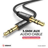 Sigma AUX Stereo Audio Cable - AUX - 01 - Sigma Lifestylesigmalife.stylesimple