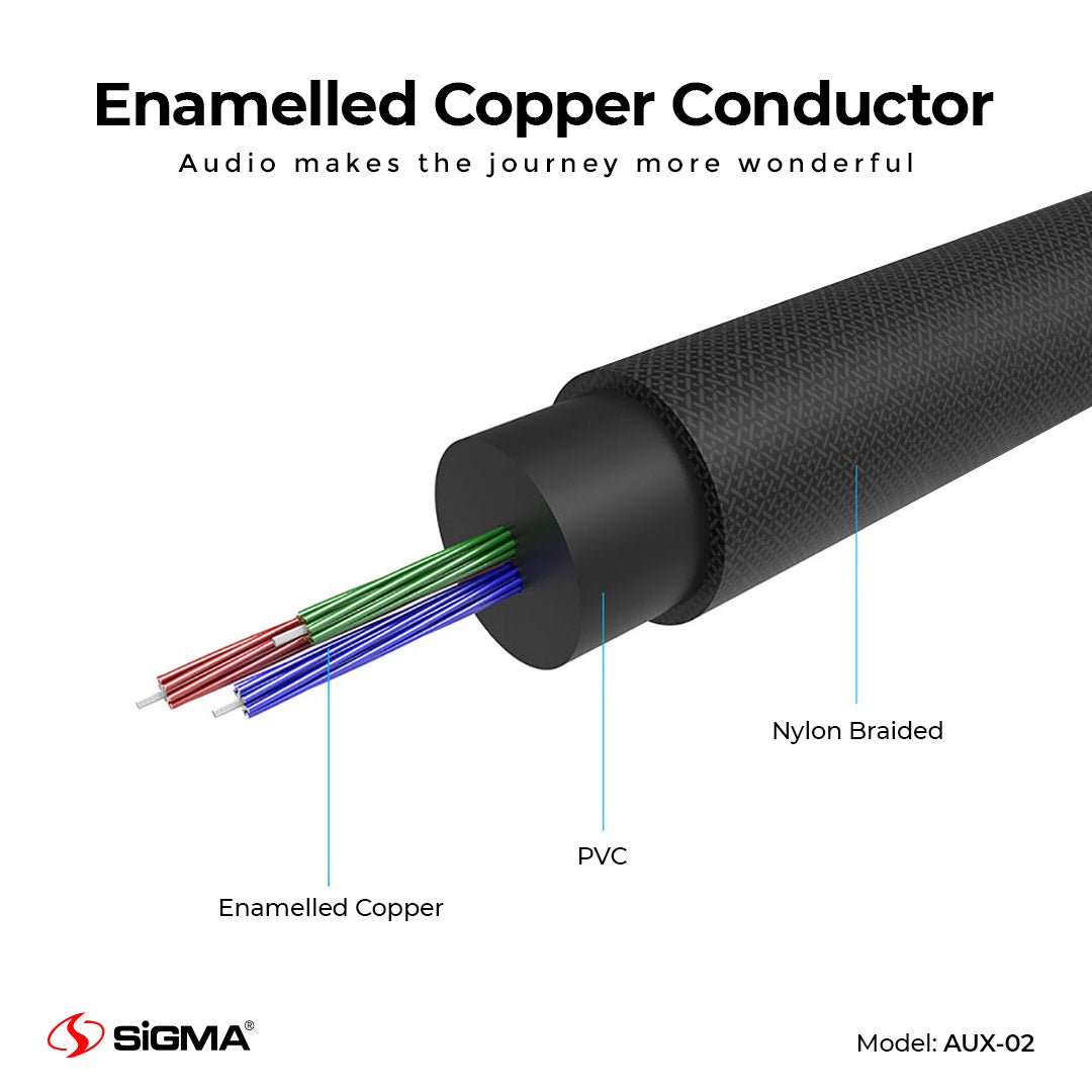 Sigma AUX Stereo Audio Cable AUX - 02 - Sigma Lifestylesigmalife.stylesimple