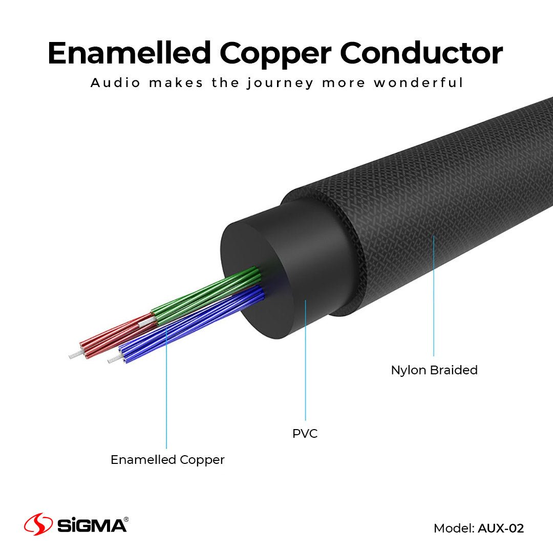 Sigma AUX Stereo Audio Cable AUX - 02 - Sigma Lifestylesigmalife.stylesimple