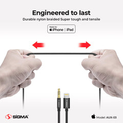Sigma Lightning to 3.5mm audio cables AUX-03