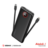 SiGMA ABDALI-1 (2in1) Power Bank 10000mAh SC-96 | 22.5W Fast Charging, Dual Ports