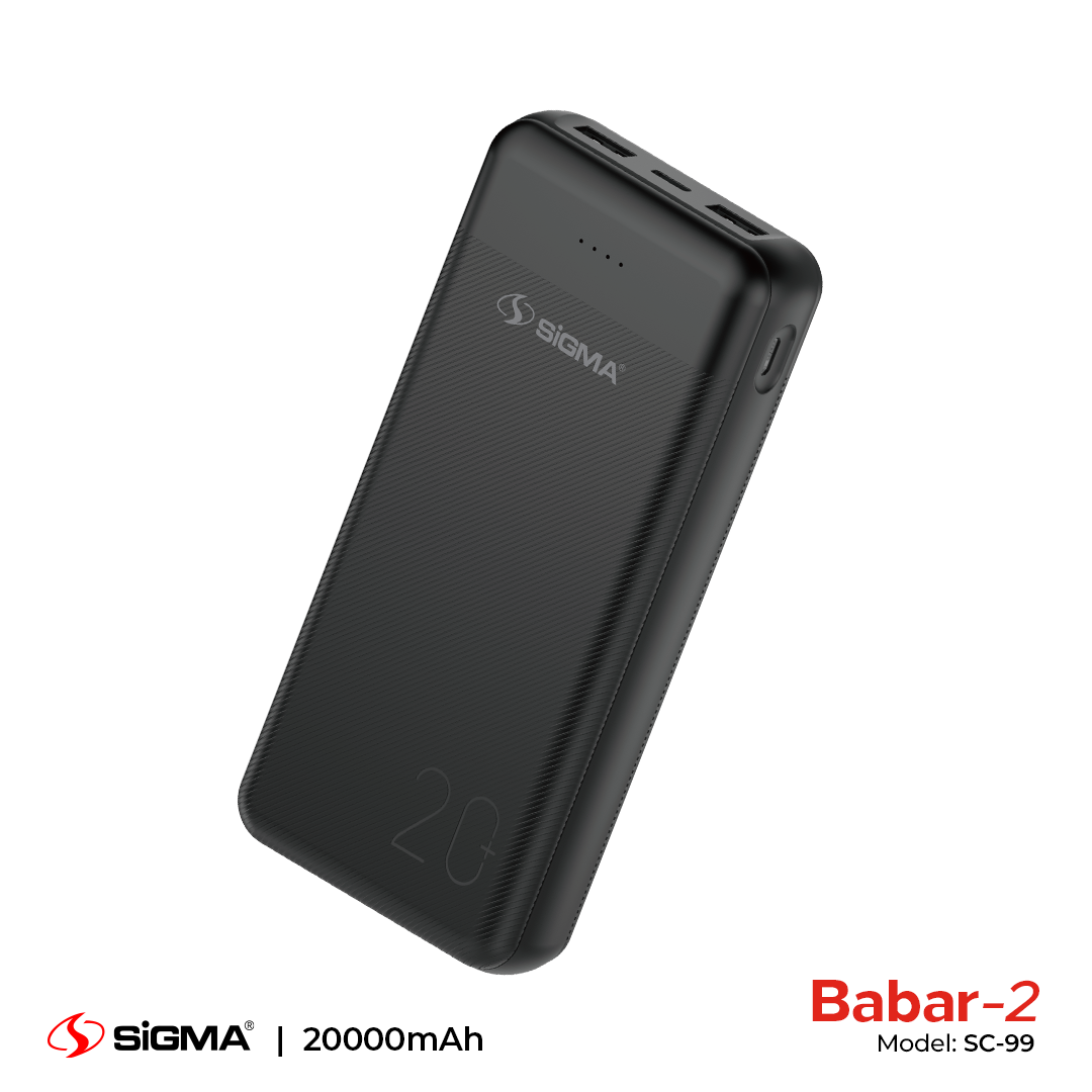 Sigma Babar-2 Power Bank 20000mAh SC-99 | 10.5W Charger for iPhone