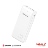 Sigma Babar-2 Power Bank 20000mAh SC-99 | 10.5W Charger for iPhone