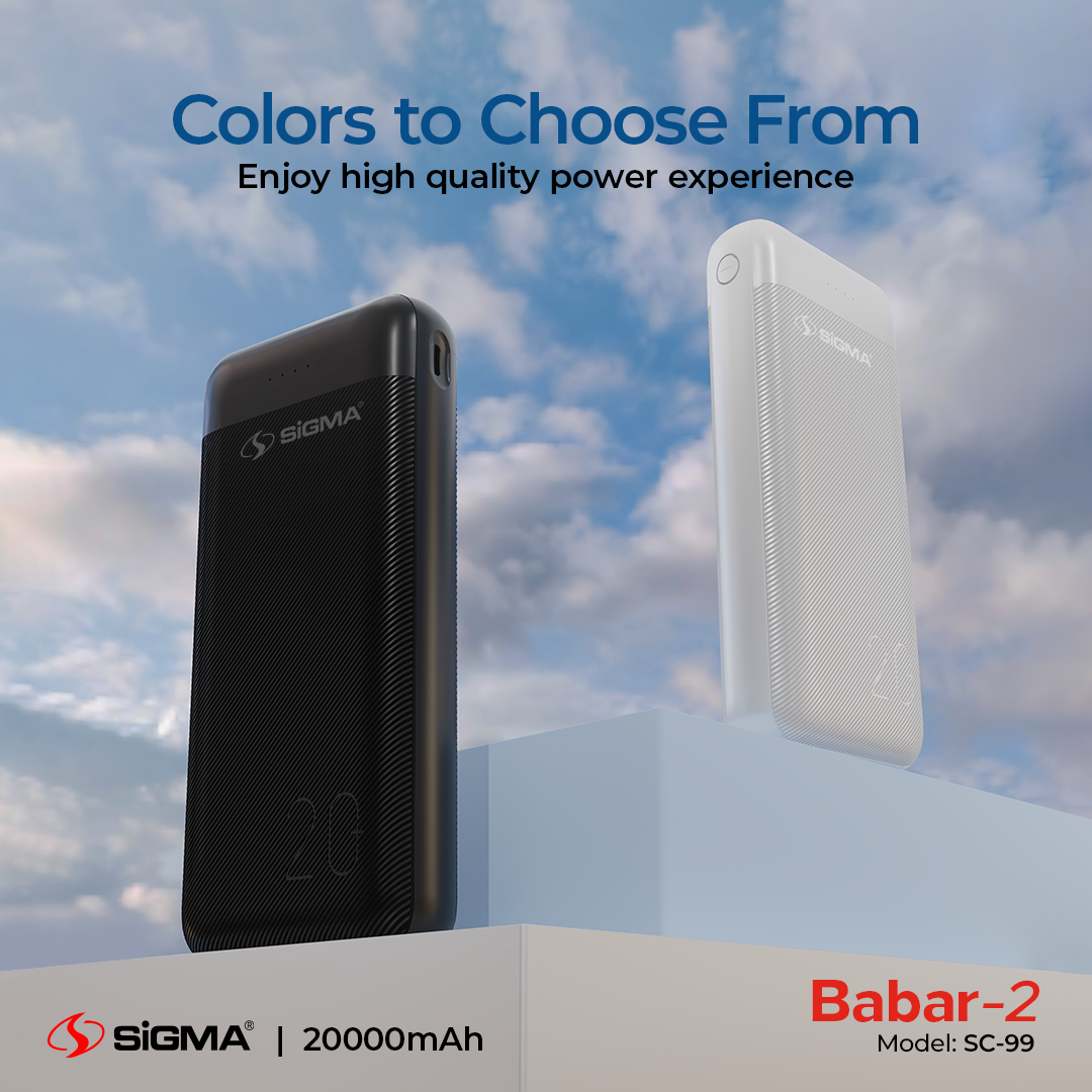 Sigma Babar-2 Power Bank 20000mAh SC-99 | 10.5W Charger for iPhone