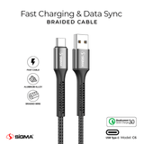 Braided cable C6 Type - C Box - Sigma Lifestylesigmalife.stylesimple