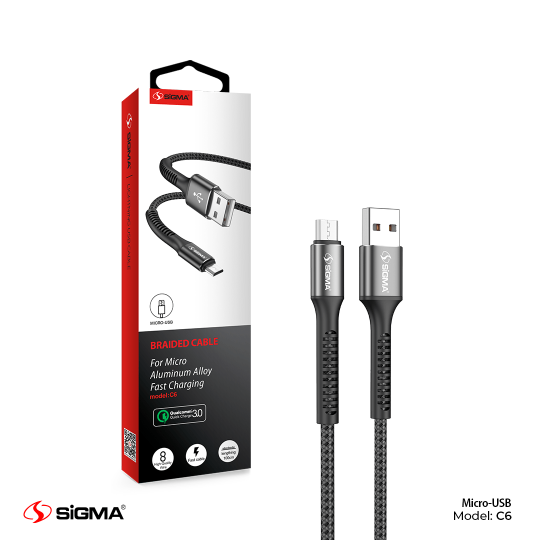 Braided cable C6 - Micro Box - Sigma Lifestylesigmalife.stylesimple