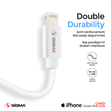 Lightning (iPhone) 3A Charge + Sync 2in1 Data Card Cable - Sigma LifestyleSigma Lifestyle