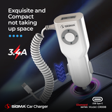 Sigma Diamond Series Car Charger with Built-in Type - C cable - CR008