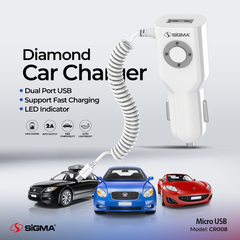 Diamond Mini Cable Car Charger in Pakistan