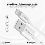 Easy Series Rapid Charging 2A Cable – Lightning (iPhone) - Sigma LifestyleSigma Lifestyle