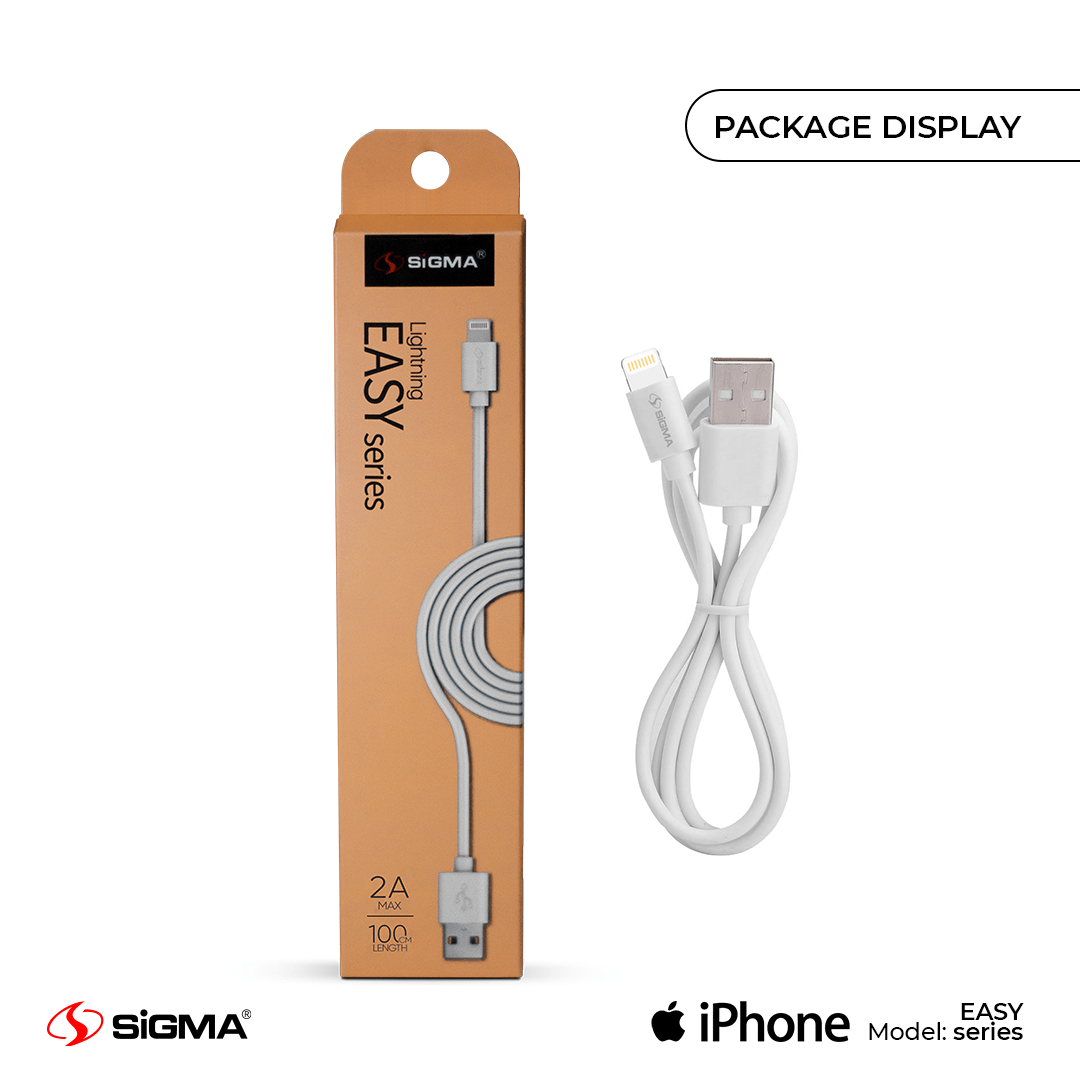 Easy Series Rapid Charging 2A Cable – Lightning (iPhone) - Sigma LifestyleSigma Lifestyle