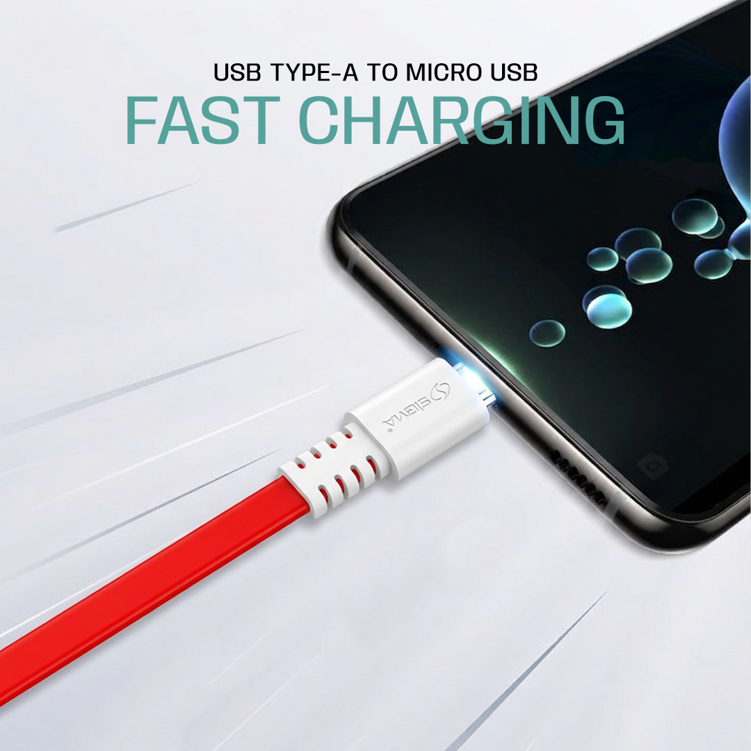 Sigma Micro Flat Cable F1 – 2.4A Fast Charging USB to Micro USB Cable for Android