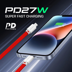 Sigma Type C to Lightning Braided Cable delivers fast 27W PD charging for iPhone & iPad from any USB-C source. Durable braided design. Buy Now!
