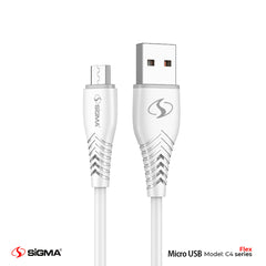 Flex Micro Cable - 2.4A Auto Disconnect - C4 - Black - Sigma Lifestylesigmalife.stylevariation