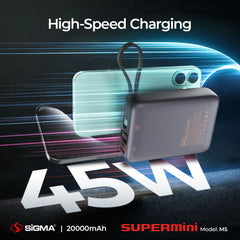 Sigma M5 20000mAh 45W PD Power Bank