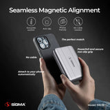 Sigma Wireless Power Bank 10000mAh SW-16 MagSafe | Magnetic Charging for iPhone and android