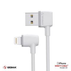 Auto Disconnect 90 Degree 2.4A Ninety Cable - C1 - Lightning - Sigma Lifestylesigmalife.stylevariable