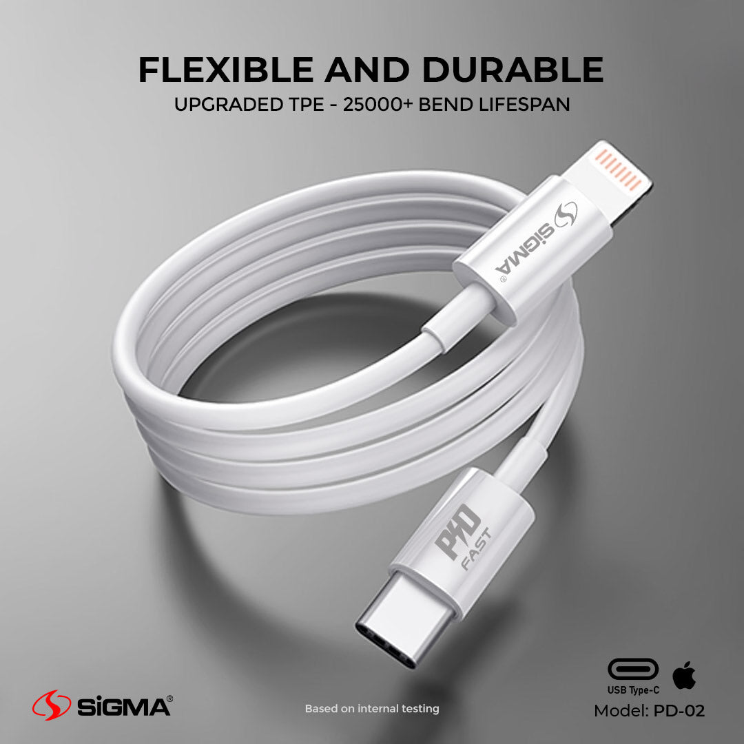 Sigma 20W Fast Charging Cable PD2 - Sigma Lifestylesigmalife.stylesimple