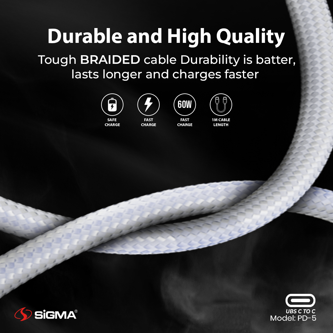 SiGMA 60W PD SERIES CABLE C to C Model: PD-5