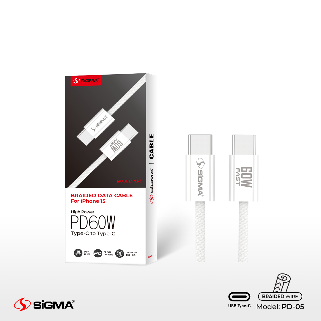 SiGMA 60W PD SERIES CABLE C to C Model: PD-5