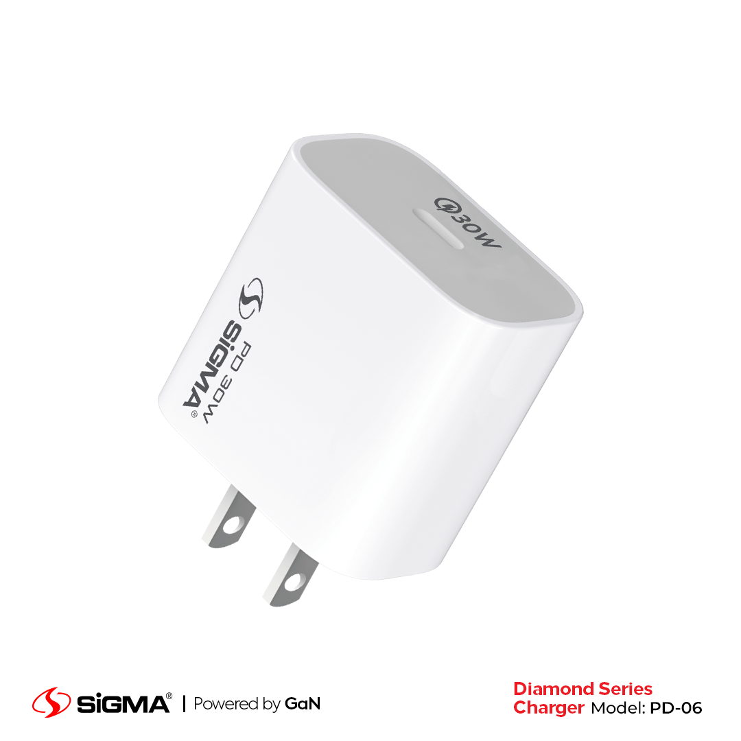 Sigma PD-06 GaN Charger | 30W Fast Charger for iPhone 15/16