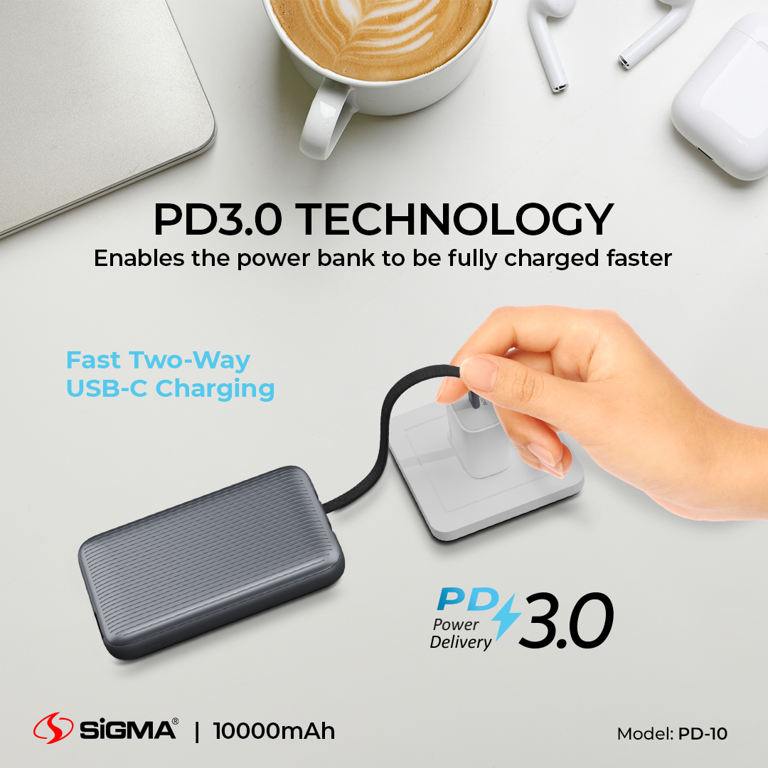 SIGMA 4 IN 1 10000 mAh Power Bank PD-10