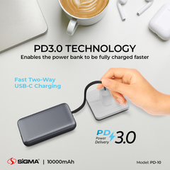 SIGMA 4 IN 1 10000 mAh Power Bank PD-10