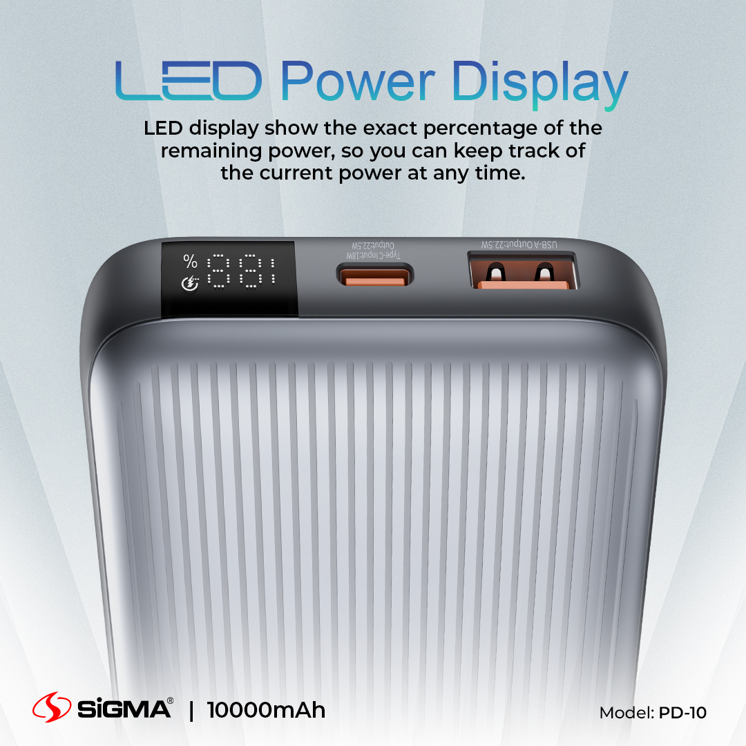 SIGMA 4 IN 1 10000 mAh Power Bank PD-10