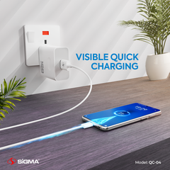 Sigma Neo Power 120W QC Charger | QC 4.0 Fast Charging Adapter