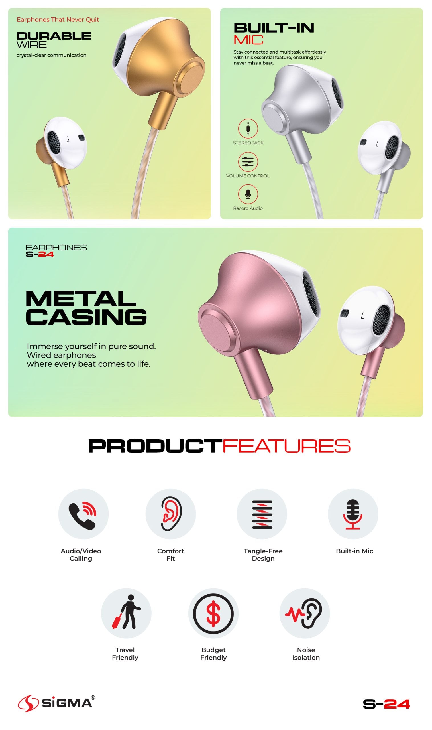 Sigma Earphones S24