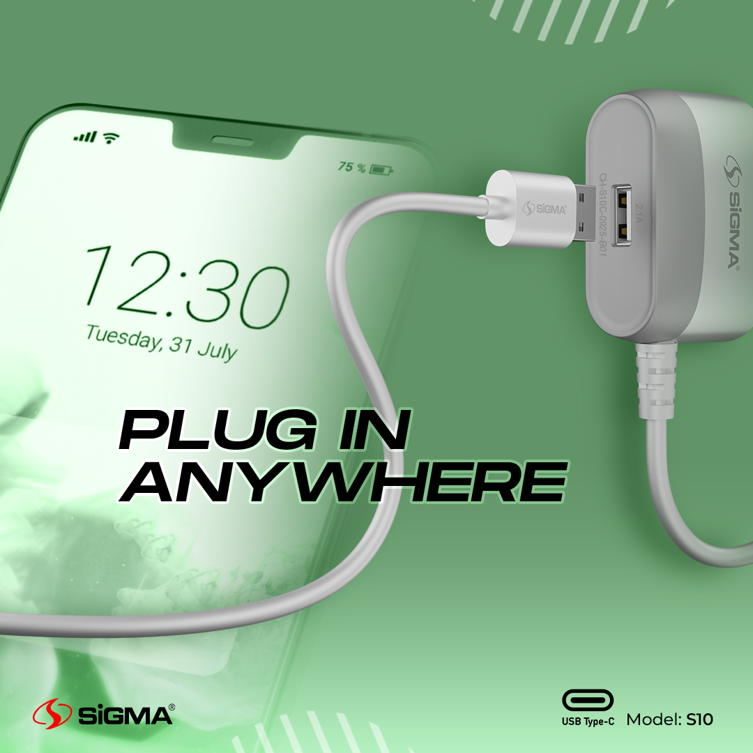 Sigma S10 Built-in Type-C Cable Charger 10W