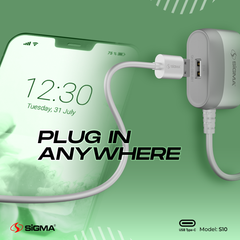 Sigma S10 Built-in Type-C Cable Charger 10W
