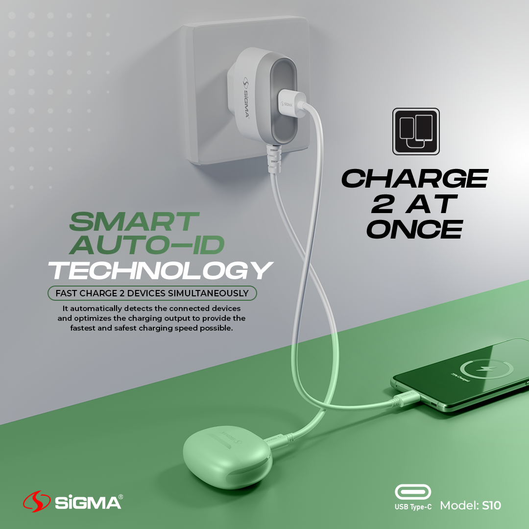 Sigma S10 Built-in Type-C Cable Charger 10W