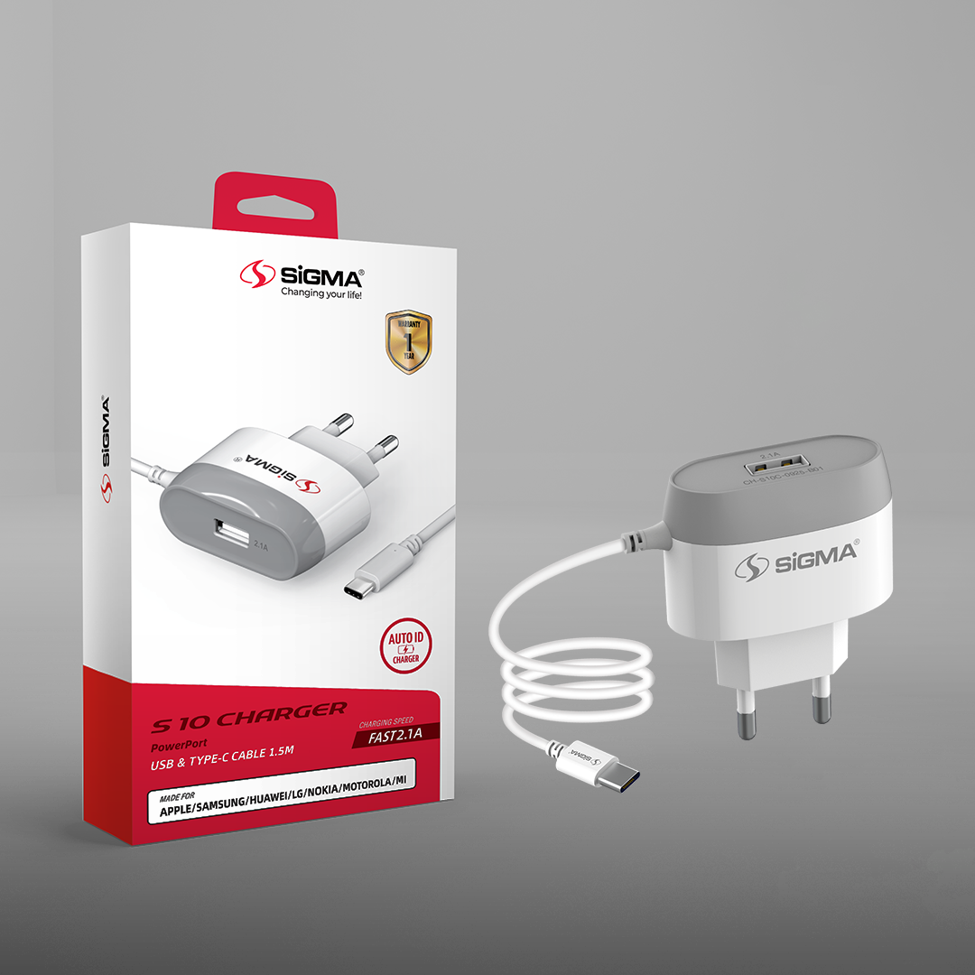 Sigma S10 Built-in Type-C Cable Charger 10W
