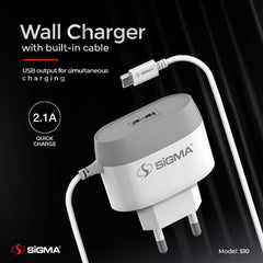 Sigma Micro USB Wall Charger - S10