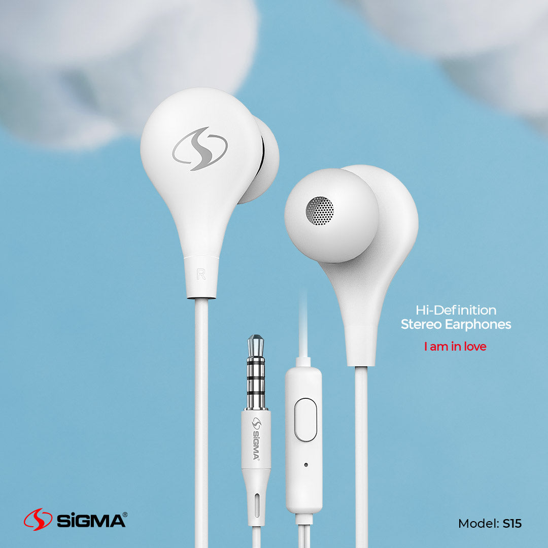 Sigma Hi-Definition Stereo Earphones S15